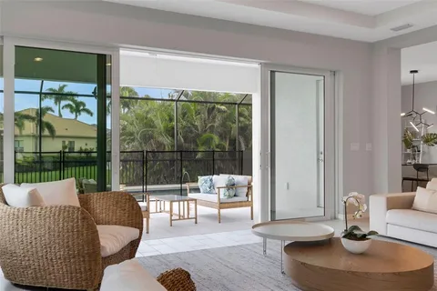 a bedroom with a bed and lamp