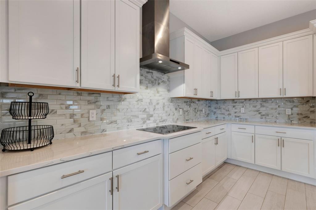 5718 Title Row Drive Bradenton, FL 34210 - Photo 32 of 74 a kitchen with stainless steel appliances granite countertop white cabinets a sink and dishwasher