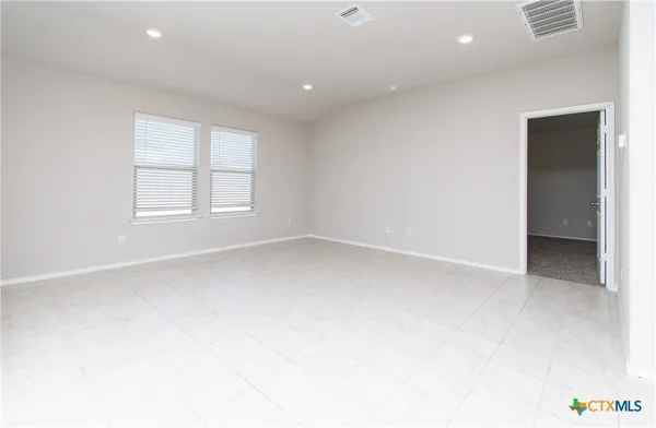 an empty room with a window