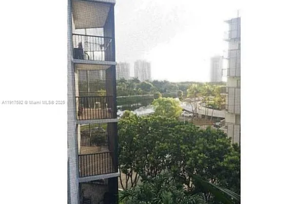 a view of a city from a balcony