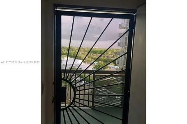 a view of a door in the house