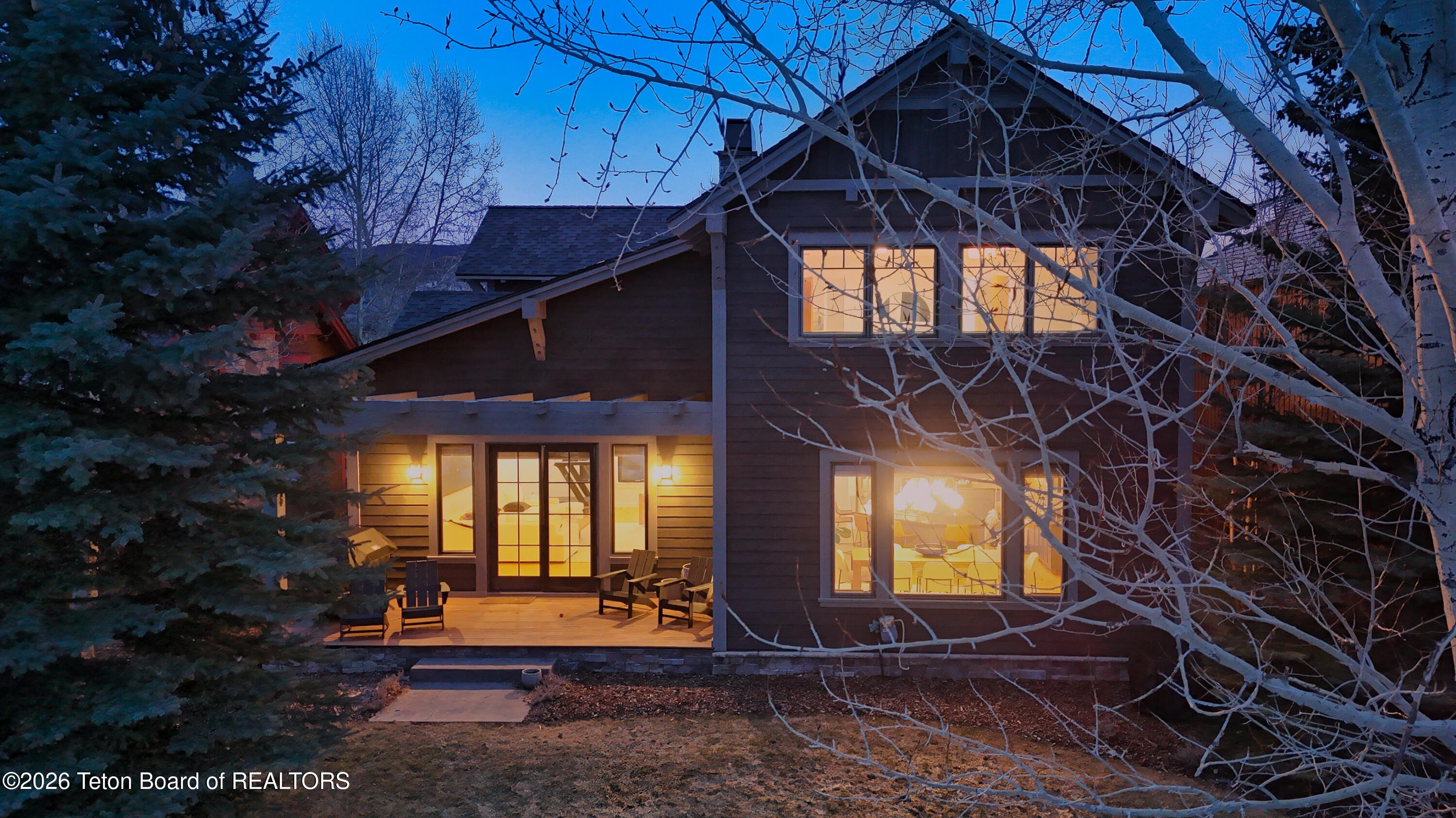 46 Scott Drive Victor, ID 83455 - Photo 3 of 57 Back of home - twilight