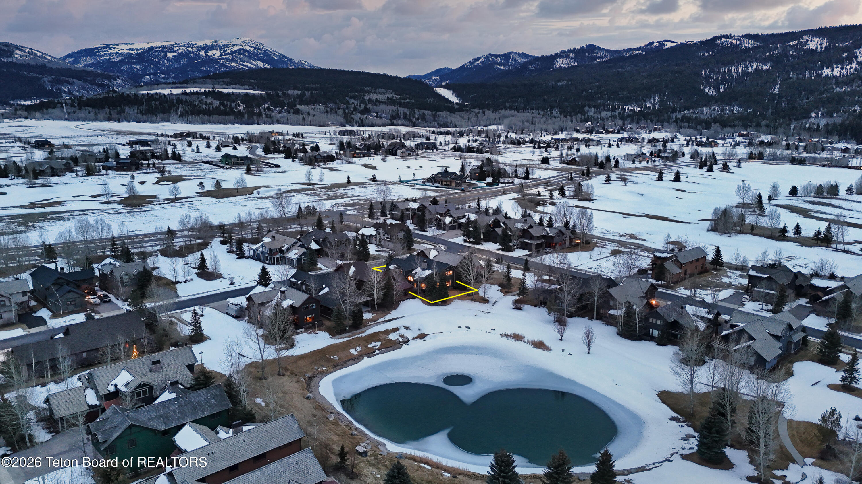 46 Scott Drive Victor, ID 83455 - Photo 39 of 57 Aerial view with site marked