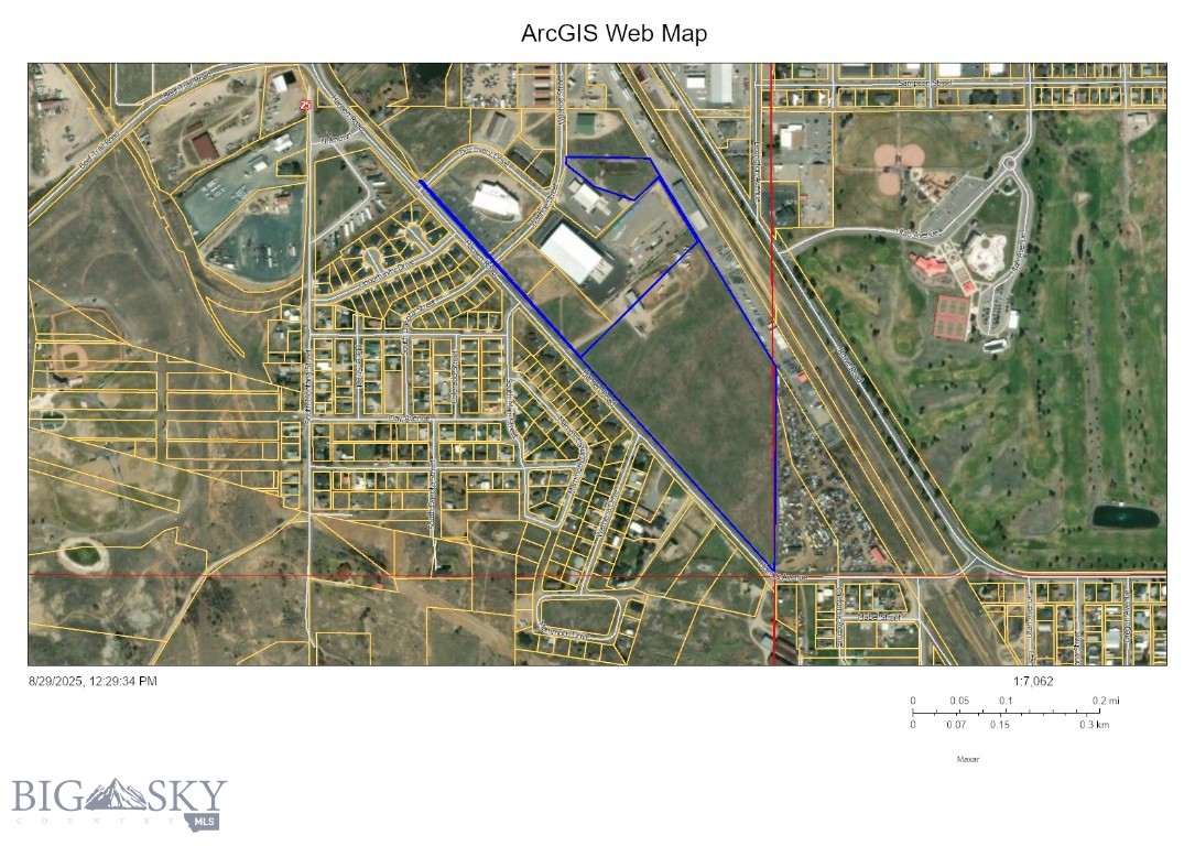 Cadastral view of Property