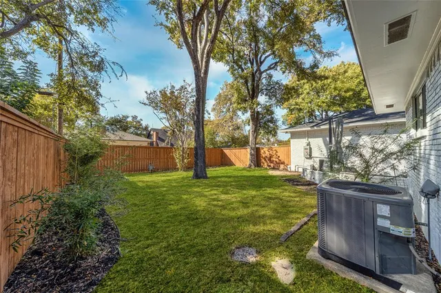 a view of backyard with tree