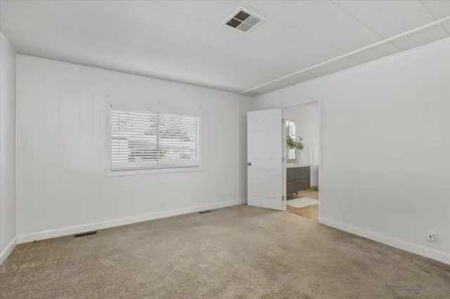 an empty room with an entryway