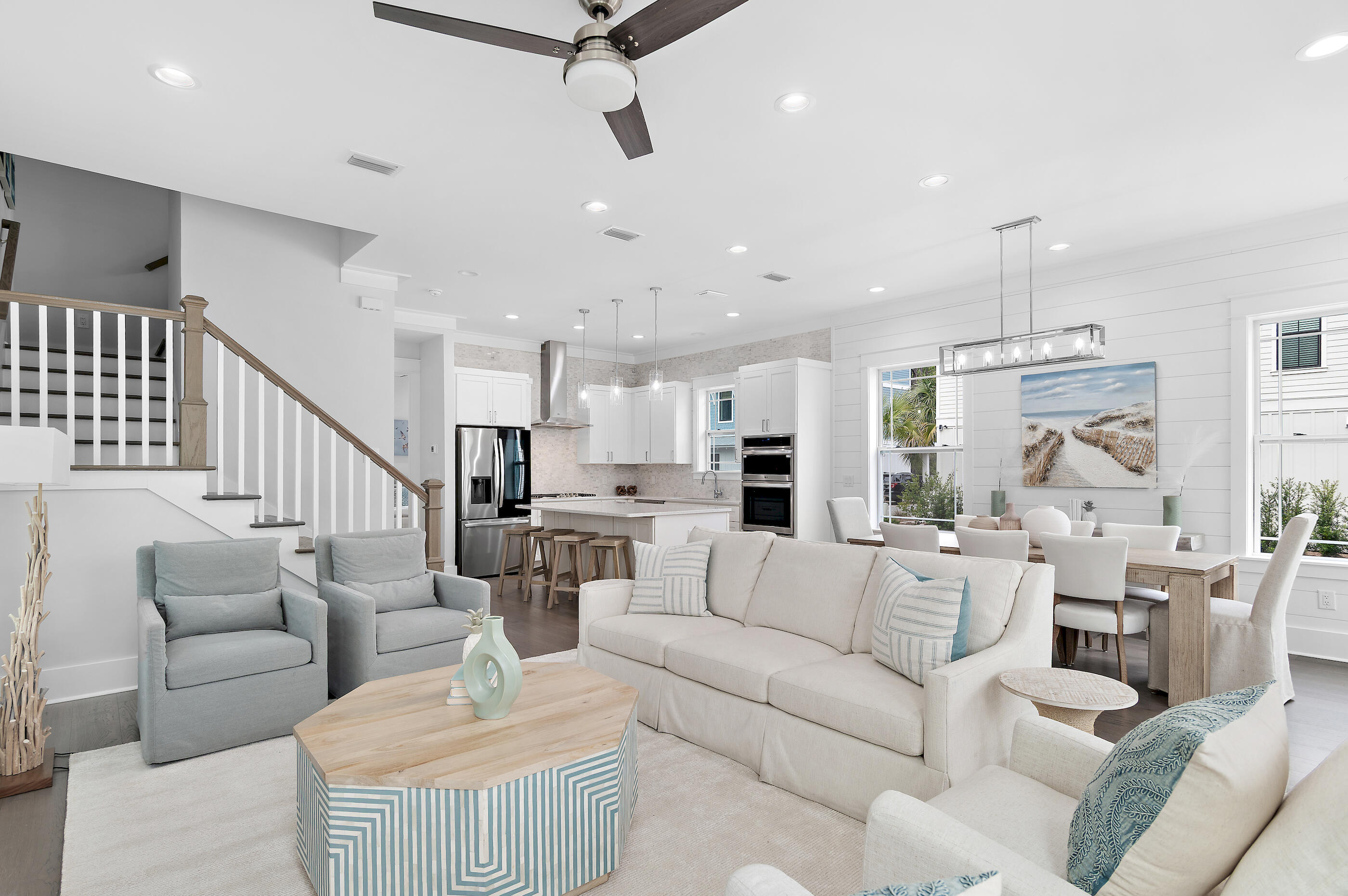 171 Redbud Ln Inlet Beach Inlet Beach, FL 32461 - Photo 6 of 37 a living room with furniture kitchen view and a wooden floor