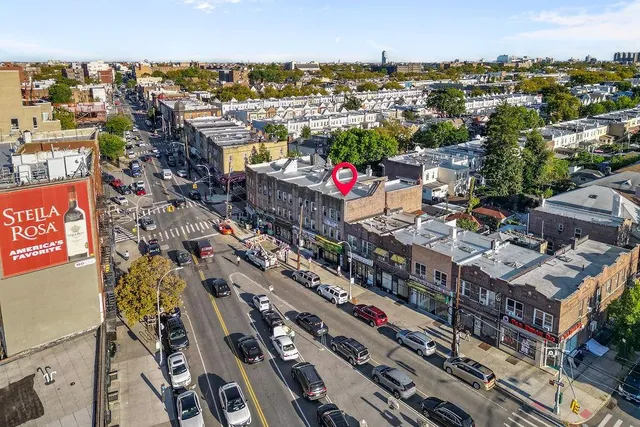 an aerial view of residential houses