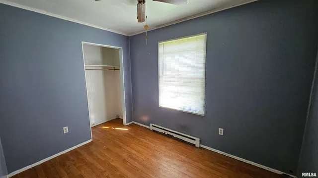 an empty room with a window