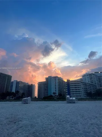 a view of terrace with lake view