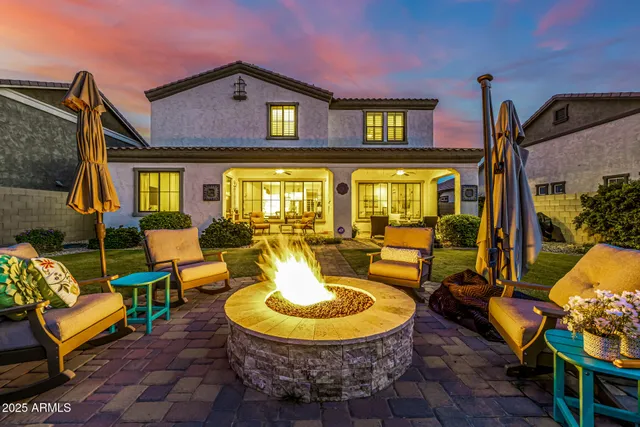 a view of a garden with an outdoor space