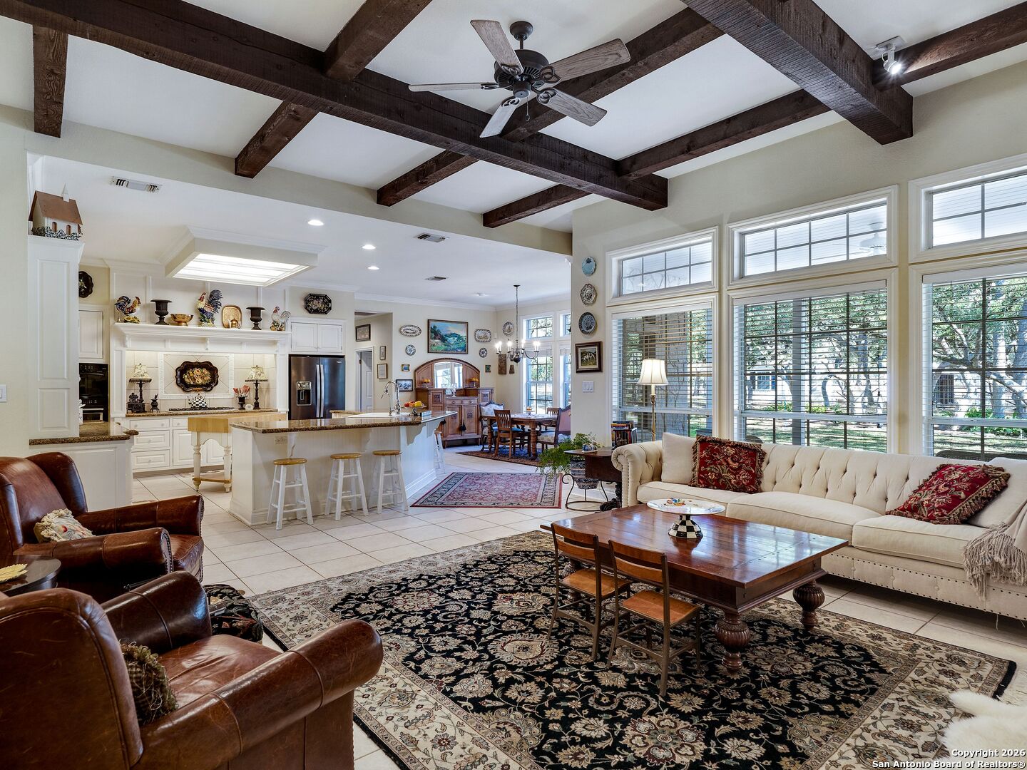 155 Cibolo Ridge Trail Boerne, TX 78015 - Photo 21 of 100 a living room with furniture a rug and a large window