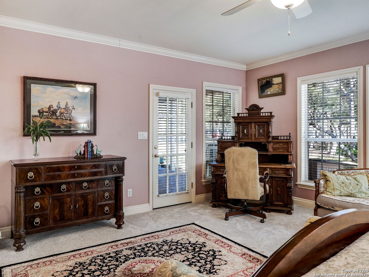155 Cibolo Ridge Trail Boerne, TX 78015 - Photo 41 of 100 a view of a workspace with furniture and a window