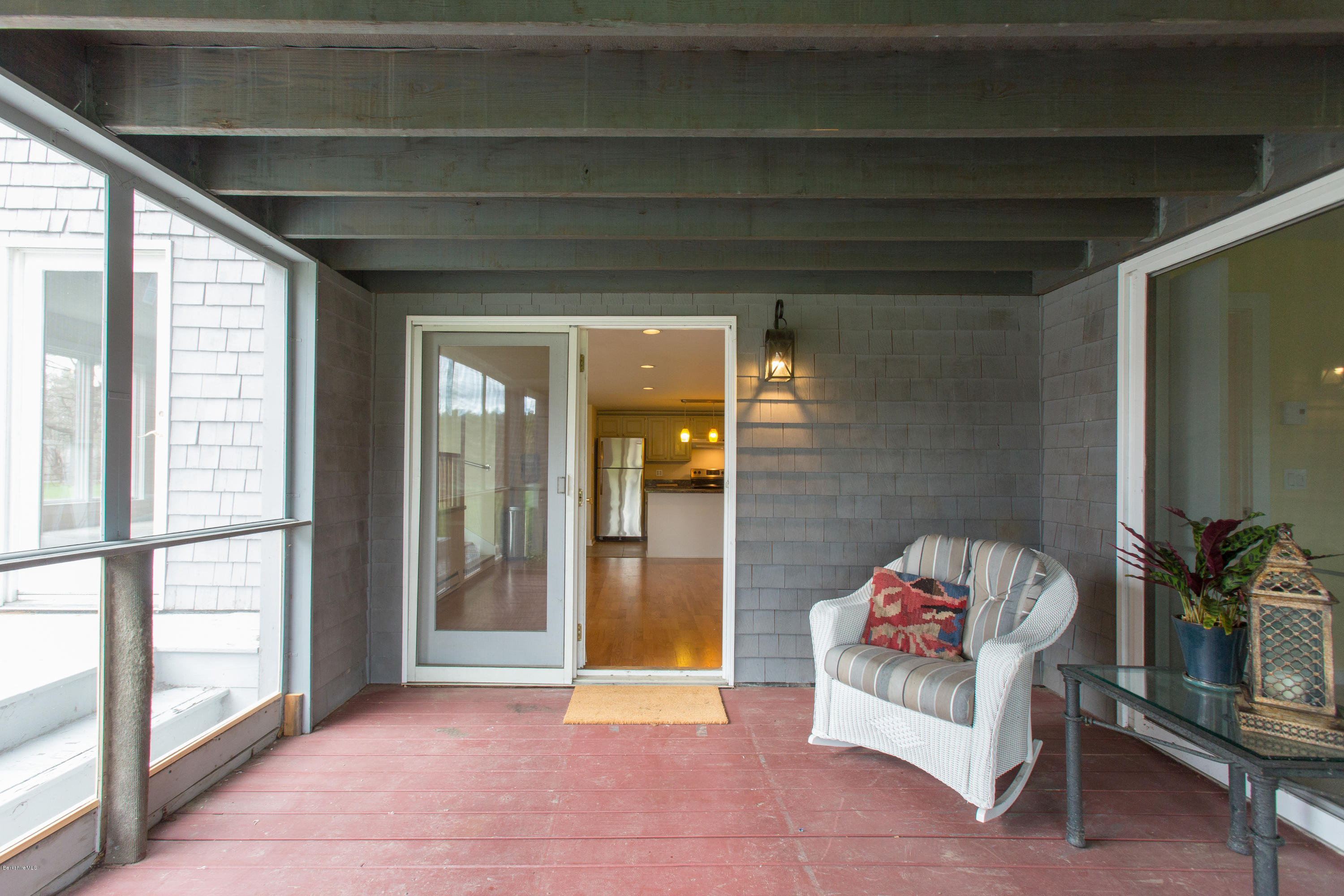 2 Wallace Road, Unit 1E Stockbridge, MA 01262 - Photo 6 of 22 Screened porch entry