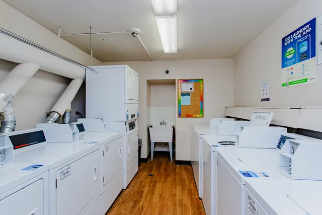 a large white kitchen with a window