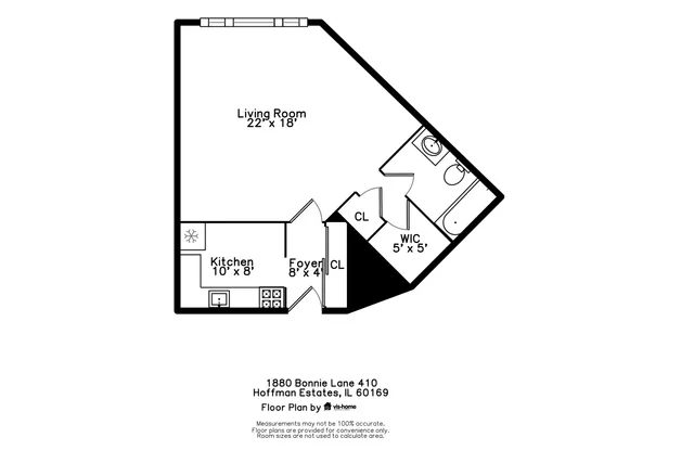 $1,350 | 1880 Bonnie Lane, Unit 410, Hoffman Estates, IL 60169