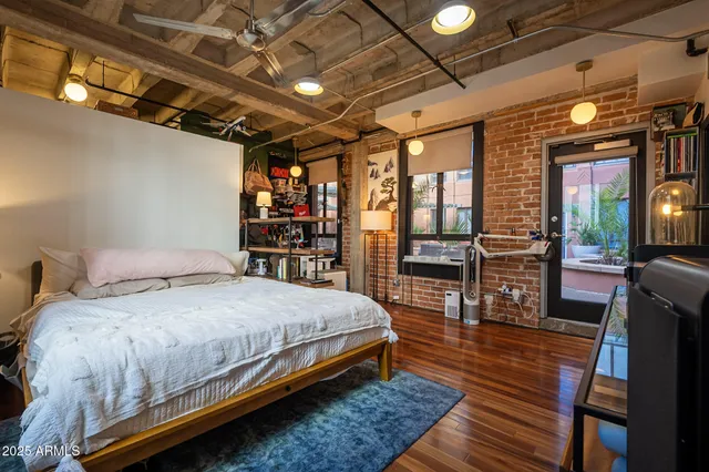 a view of a lobby with furniture