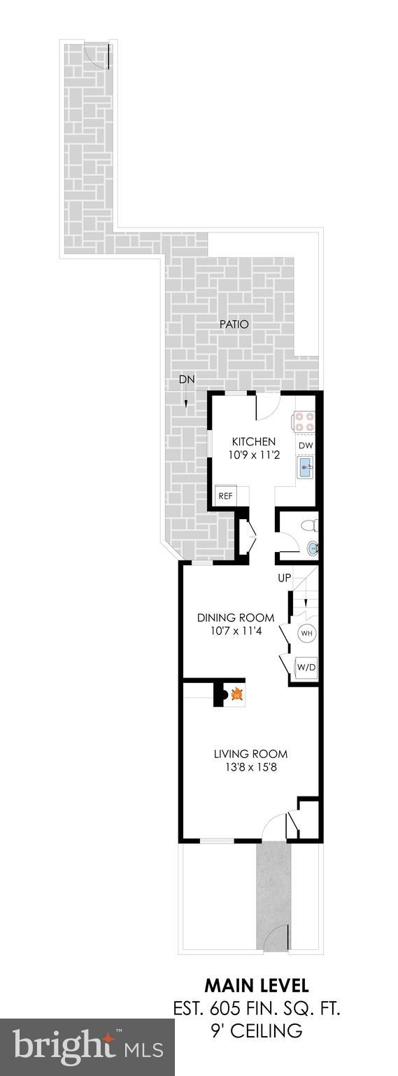 707 10th Street Southeast Washington, DC 20003 - Photo 46 of 46 Main level floorplan shows pedestrian alley access