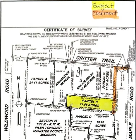 $135,000 | Critter Trail, Unit PARCEL C, Manistee, MI 49660