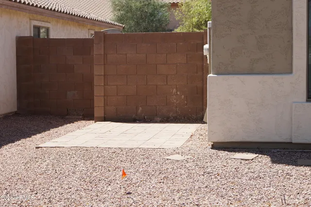 a backyard of a house