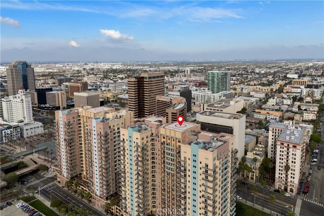 an aerial view of a city