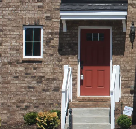a view of front door of house