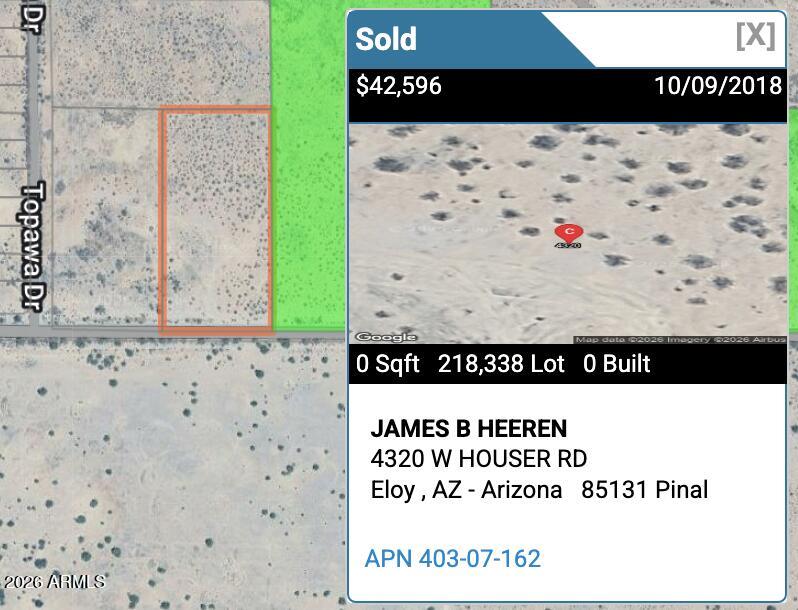 4320 West Houser Road Eloy, AZ 85131 - Photo 2 of 2 Tax Record with Orig Sale info