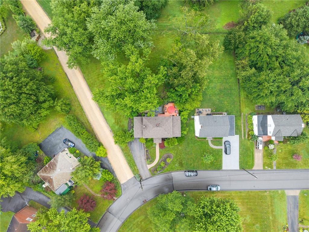 118 Conewanta Road Pittsburgh, PA 15241 - Photo 46 of 48 an aerial view of a house with a garden and trees