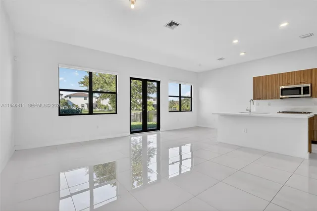 a view of a lake with outdoor space