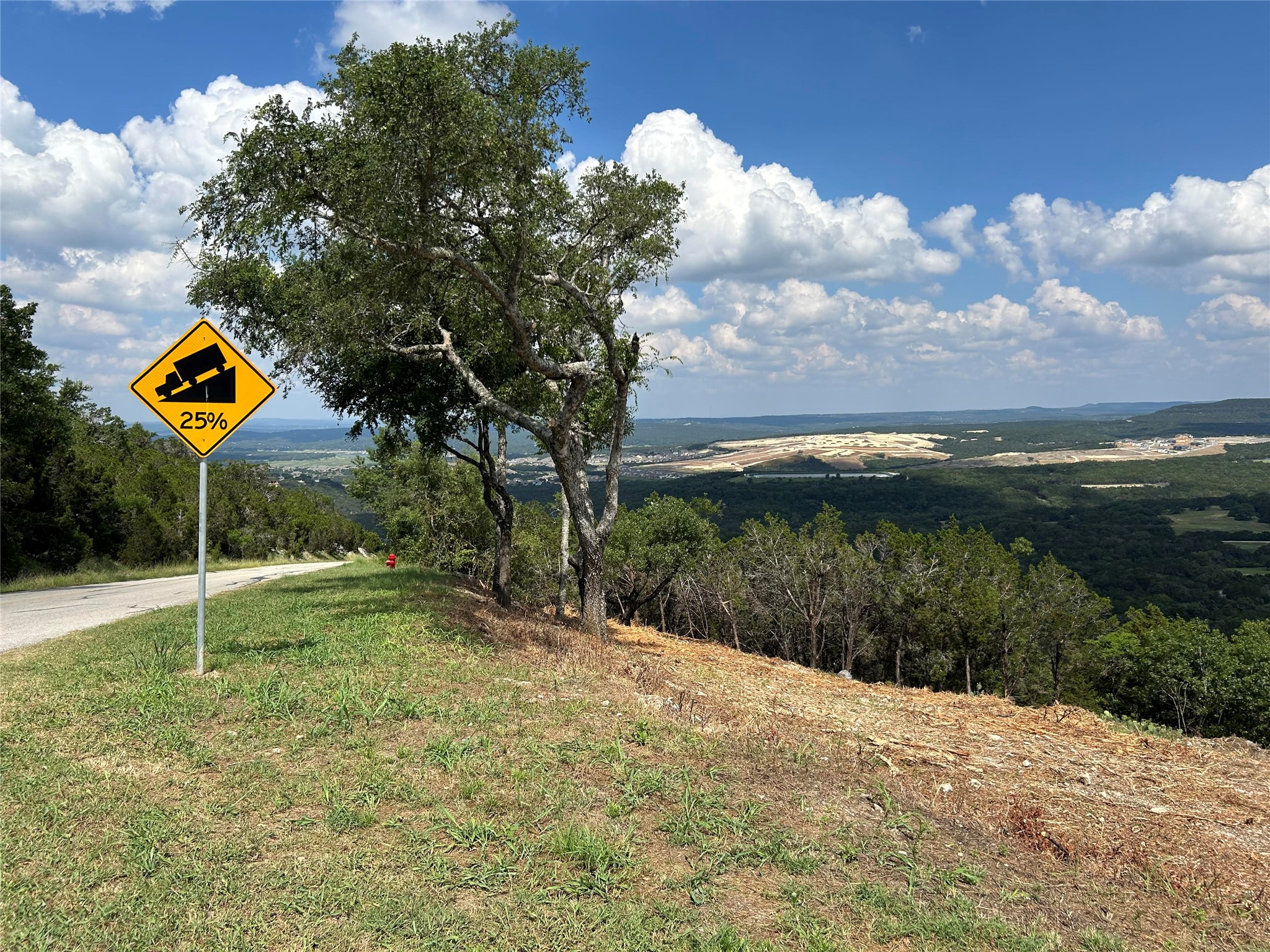 8224 Bar K Ranch Road Lago Vista, TX 78645 - Photo 25 of 25 a backyard of a house with lots of green space and mountain view in back