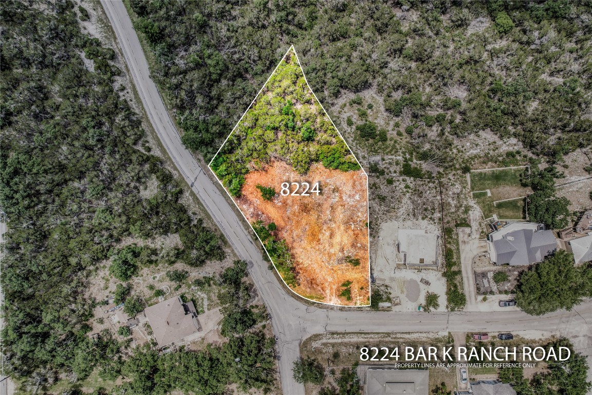 8224 Bar K Ranch Road Lago Vista, TX 78645 - Photo 8 of 25 Aerial with approximate property lines