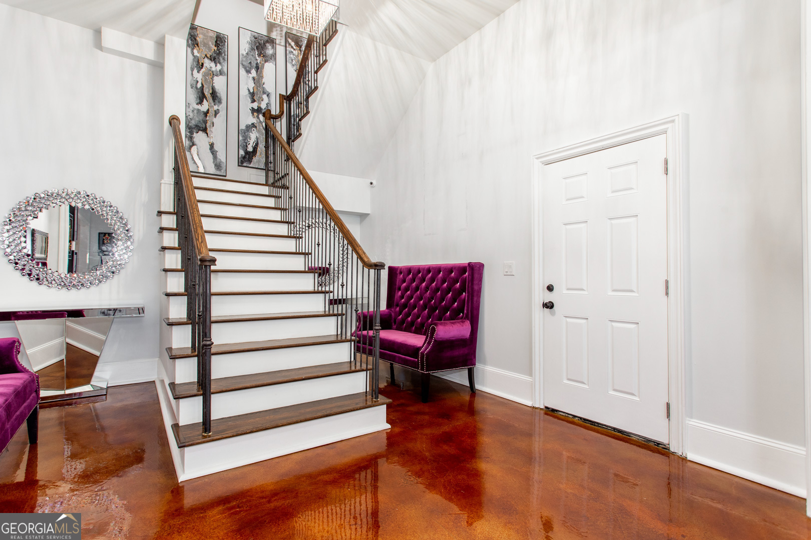 3084 Watson's Bend Milton, GA 30004 - Photo 38 of 95 a view of entryway with stairs and wooden floor