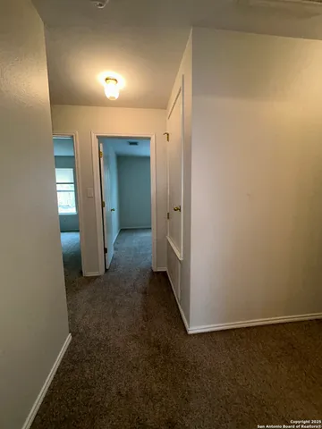 an empty room with closet