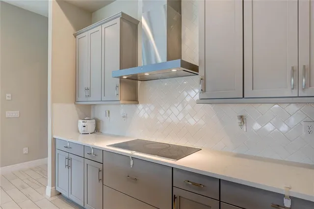 a white bath tub sitting in a bathroom