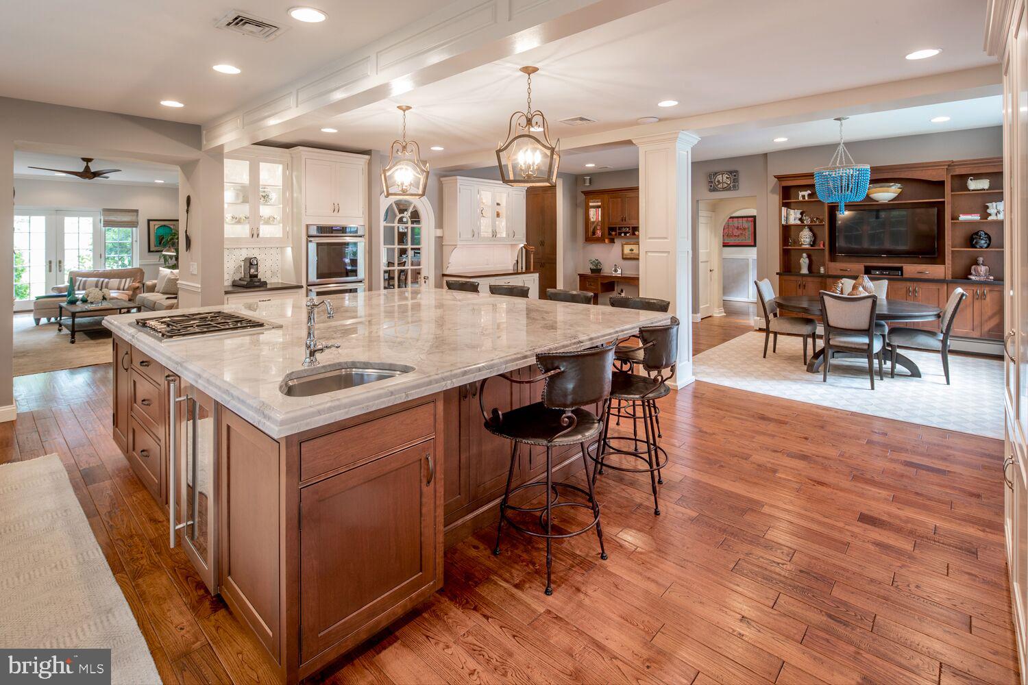 200 Glenn Road Ardmore, PA 19003 - Photo 7 of 49 Kitchen and Eat-in Area with views into Family Rm