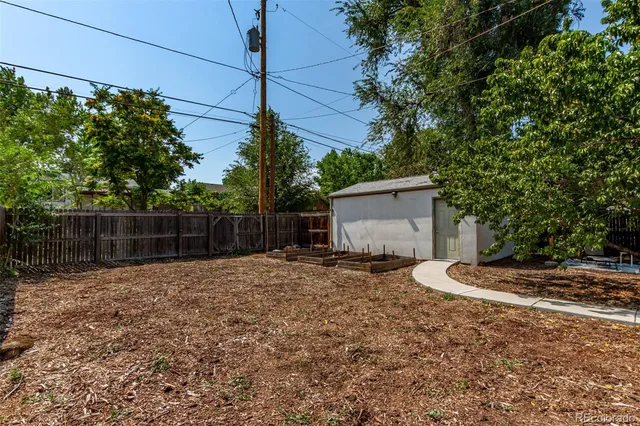 a backyard of a house