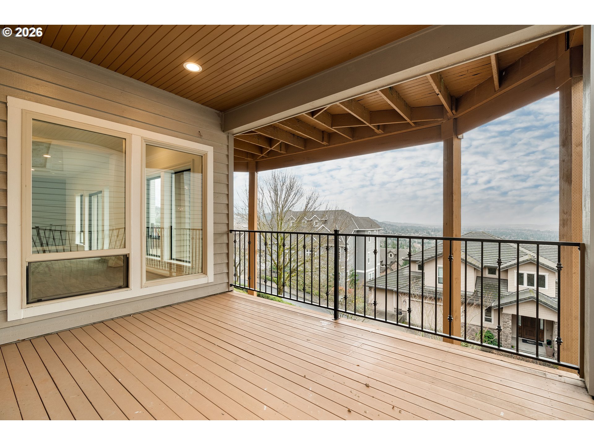 10230 Northwest Gloaming Lane Portland, OR 97229 - Photo 36 of 48 a view of balcony with wooden floor