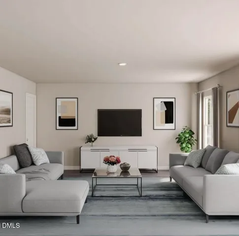 a kitchen with stainless steel appliances a white refrigerator a stove a sink and white cabinets with wooden floor