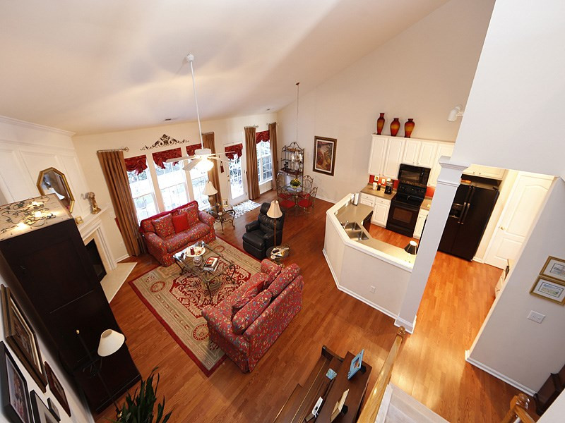 7714 Elon Drive Raleigh, NC 27613 - Photo 16 of 18 View of Living Room from Loft. Great flow Living Room