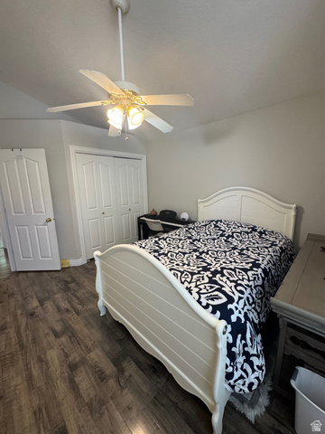 1976 River Bottom Road Springville, UT 84663 - Photo 26 of 45 Room featuring wood-finish flooring, a ceiling fan with integrated lighting, and neutral wall tones