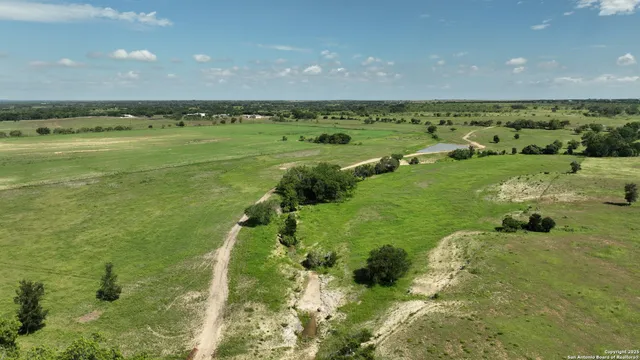 a view of a lake with houses
