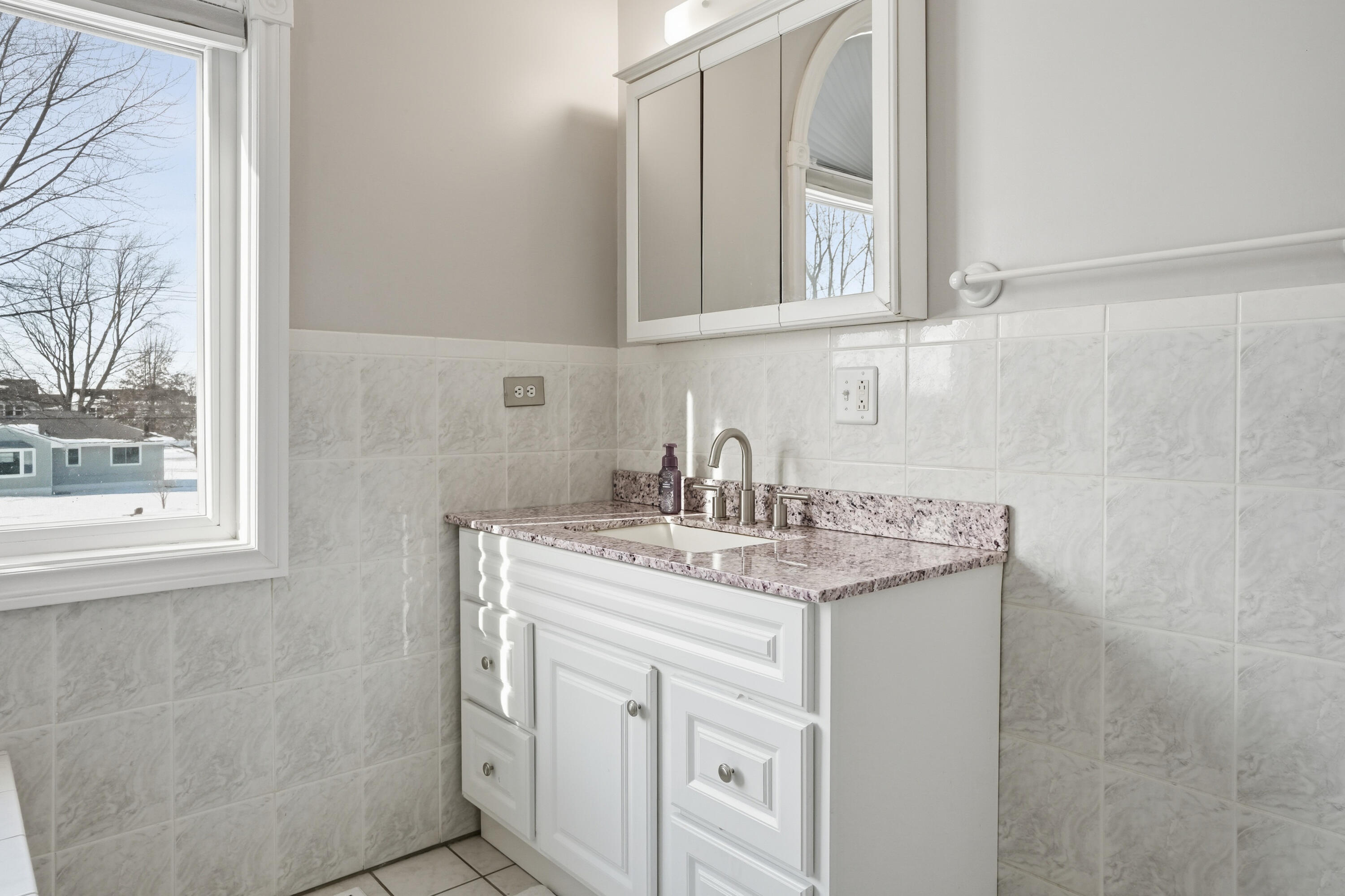 11109 Iowa Street Crown Point, IN 46307 - Photo 15 of 31 a bathroom with a sink and a mirror