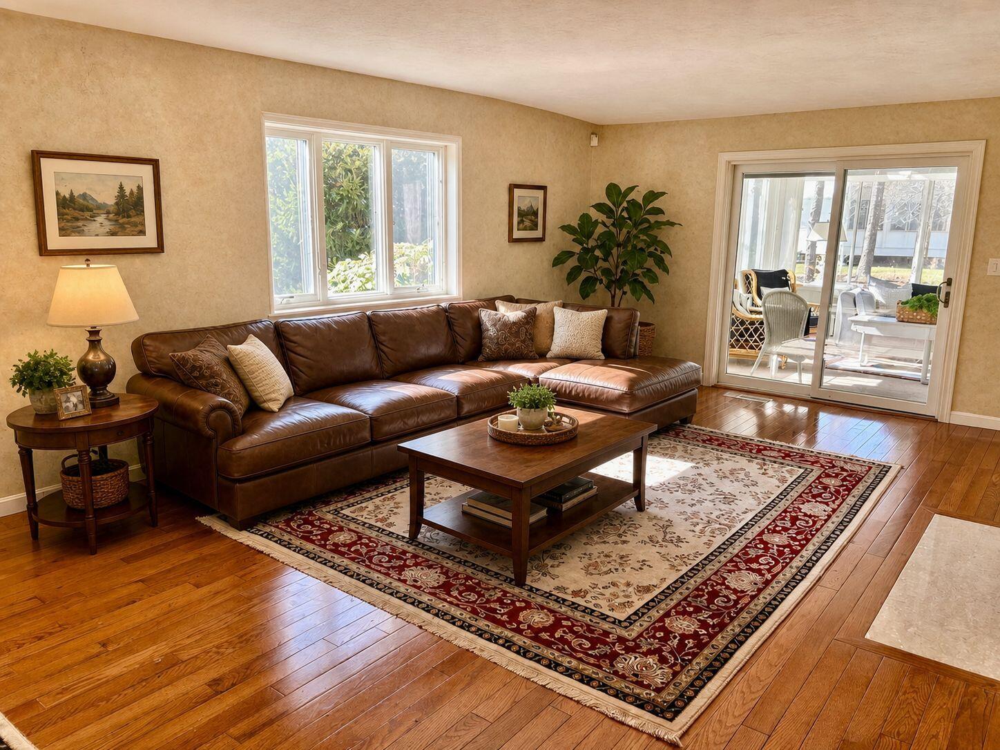 28 Windward Street, Unit 28 Mashpee, MA 02649 - Photo 3 of 37 a living room with furniture and a rug