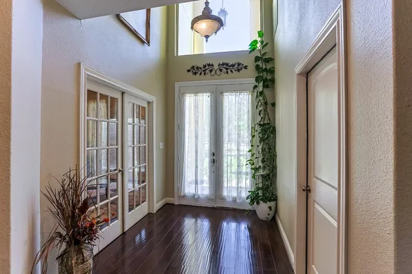 a view of a entryway door of the house
