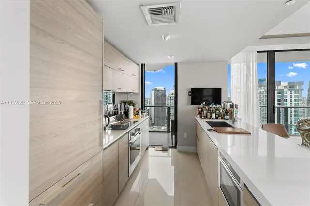 a view of balcony with furniture