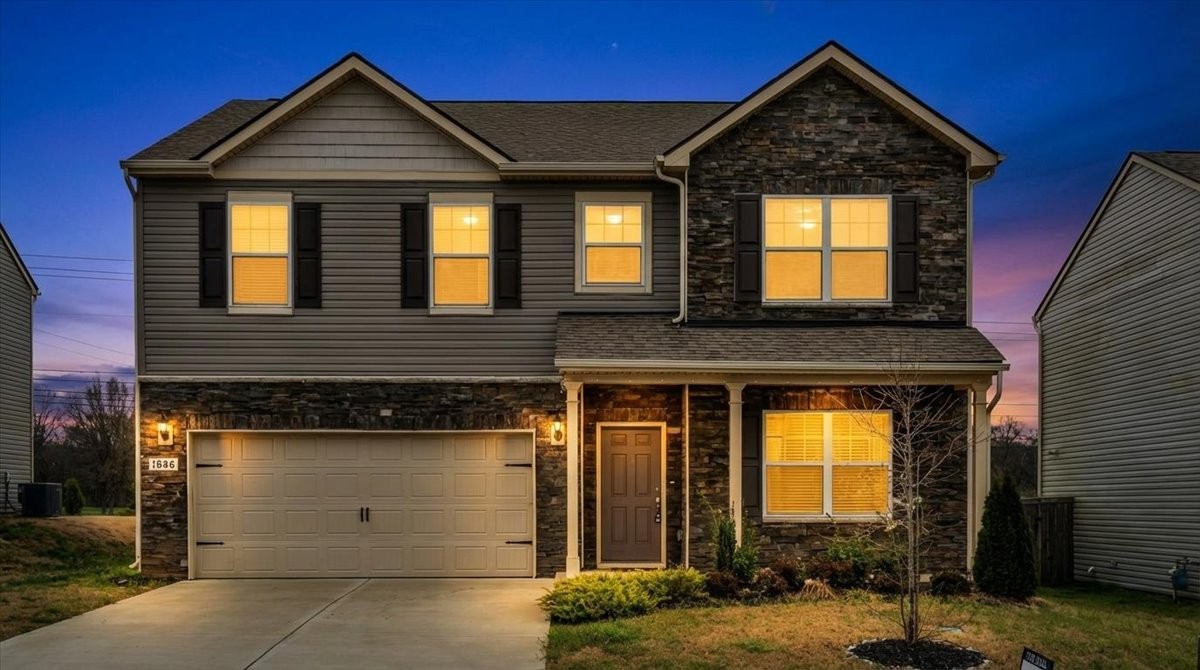 a front view of a house