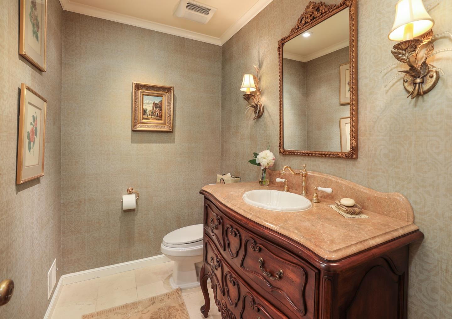 50 Barry Lane Atherton, CA 94027 - Photo 14 of 38 a bathroom with a sink and a toilet