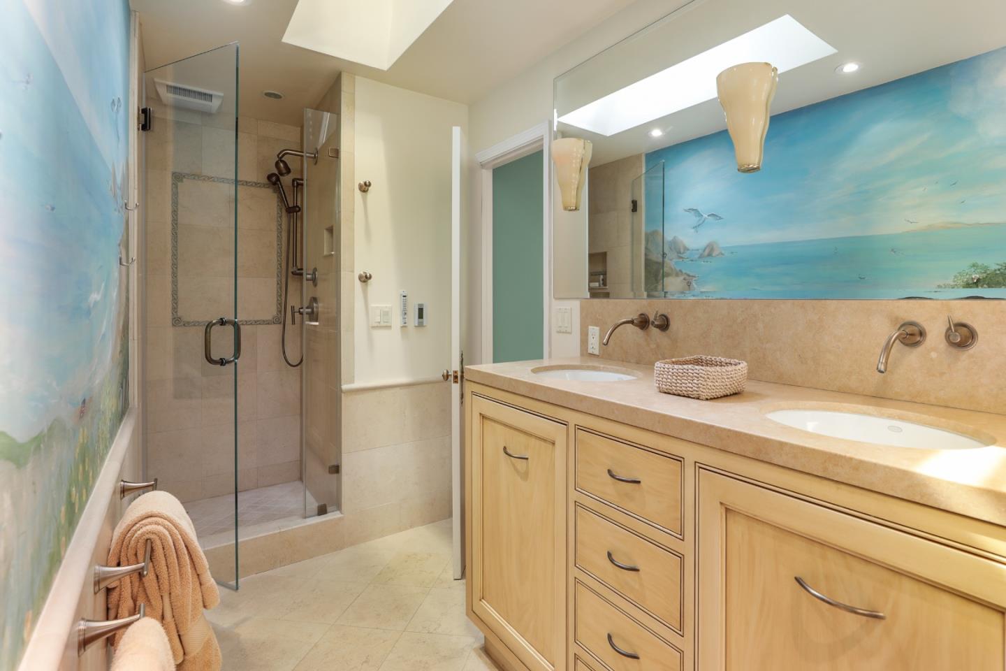 50 Barry Lane Atherton, CA 94027 - Photo 18 of 38 a spacious bathroom with a shower and a sink