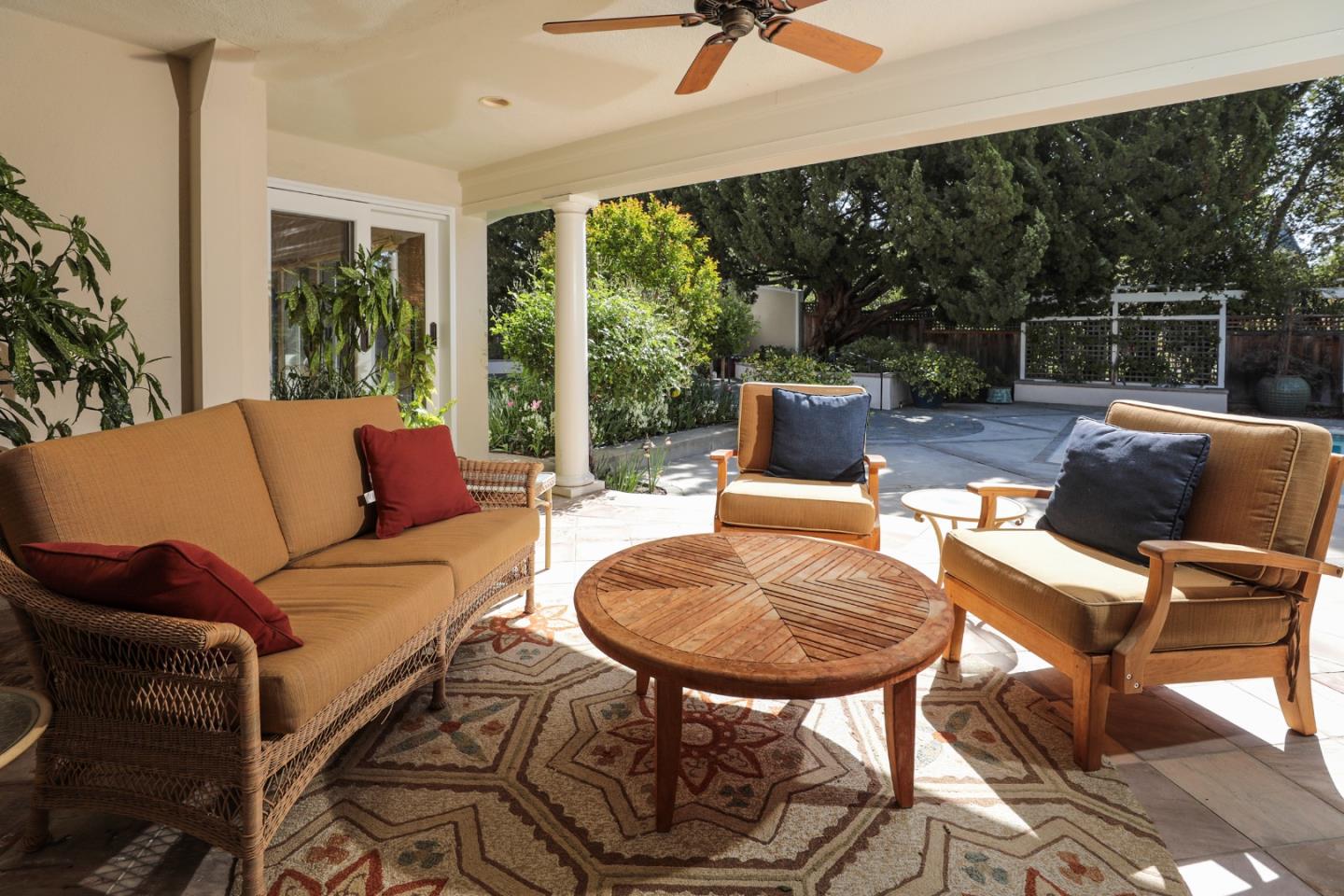 50 Barry Lane Atherton, CA 94027 - Photo 24 of 38 a outdoor living space with furniture and garden view