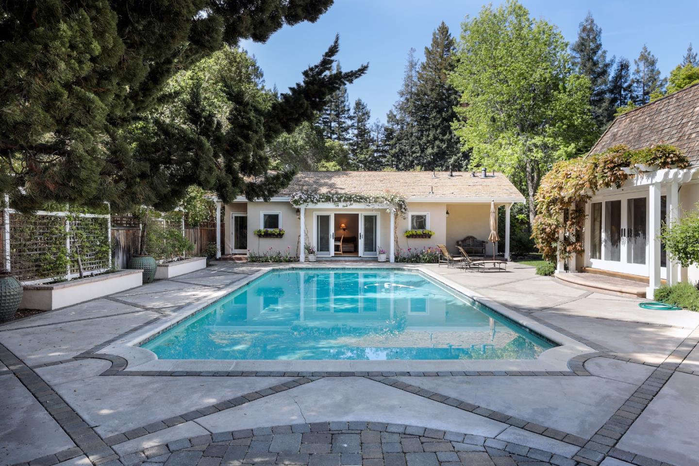 50 Barry Lane Atherton, CA 94027 - Photo 30 of 38 front view of a house with a yard